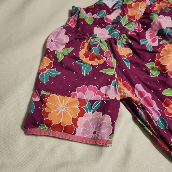 Vintage 60s 70s Sears Hawaiian Cotton Floral Muumuu House Lounge Dress SZ M/L - Picture 6 of 11